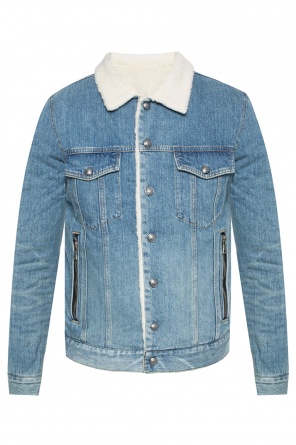 Kurtka jeansowa wykończona futrem, zdjęcie 1 Kurtka jeansowa wykończona futrem od Balmain